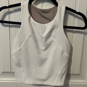 Lululemon athletica racerback longline sports bra. Size 2 in white. Like new!